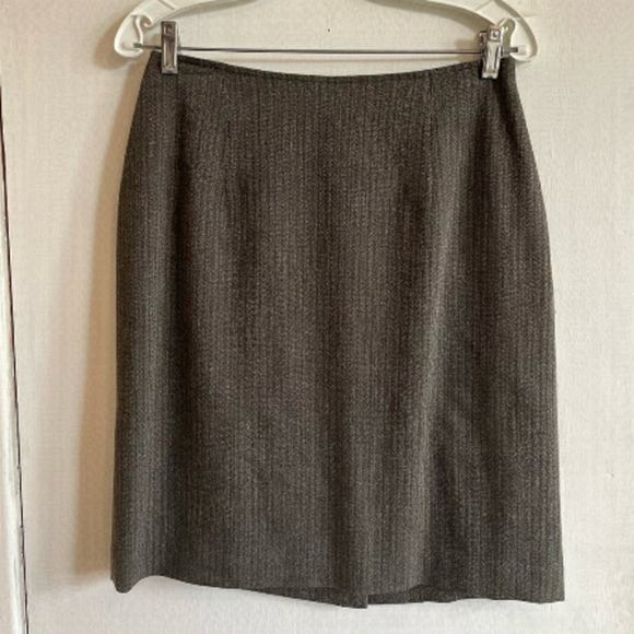 𝅺HOLT Renfrew vintage 90s wool blend skirt size 12 - Picture 1 of 7